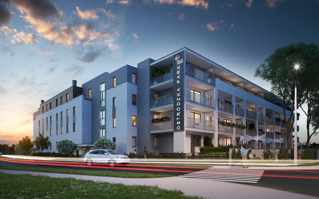 Wizualizacja budynku w Warszawie ul. Ostródzka TALO